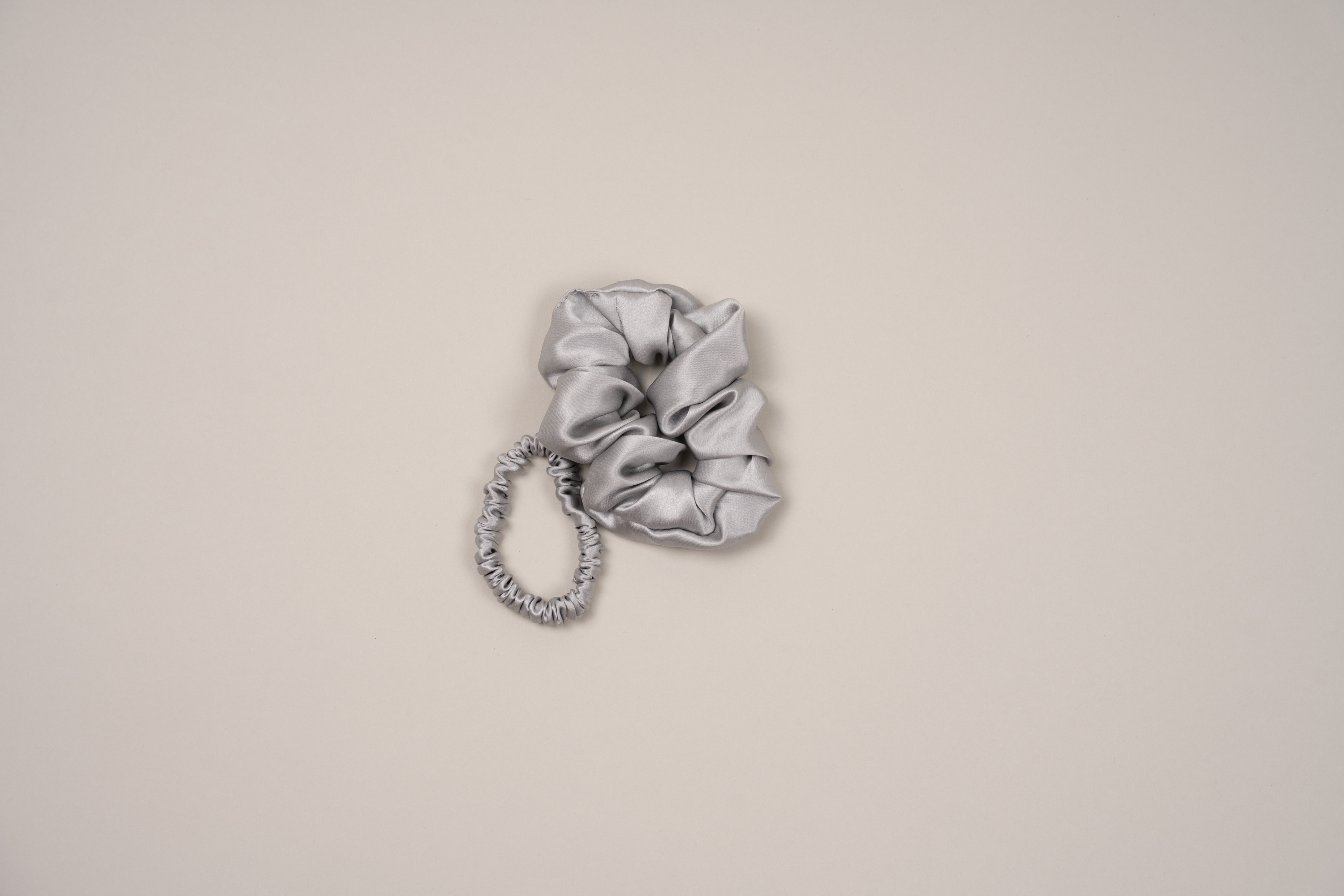 Silk Scrunchie - Silver