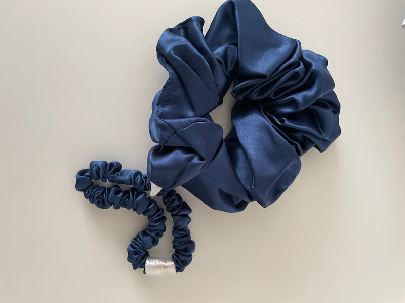 Silk Scrunchie - Blue